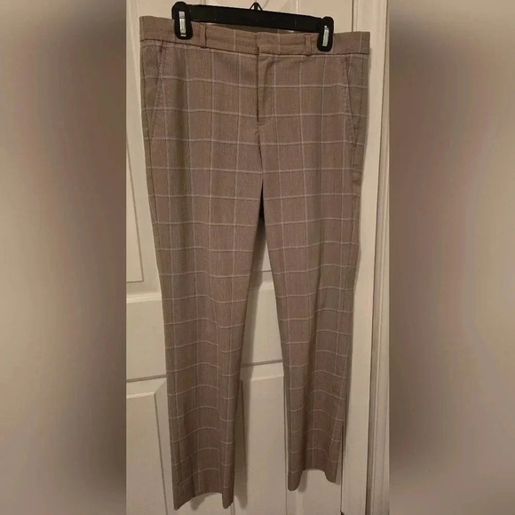 Banana Republic Pants - Banana Republic tan plaid pants, Ryan fit, size 8